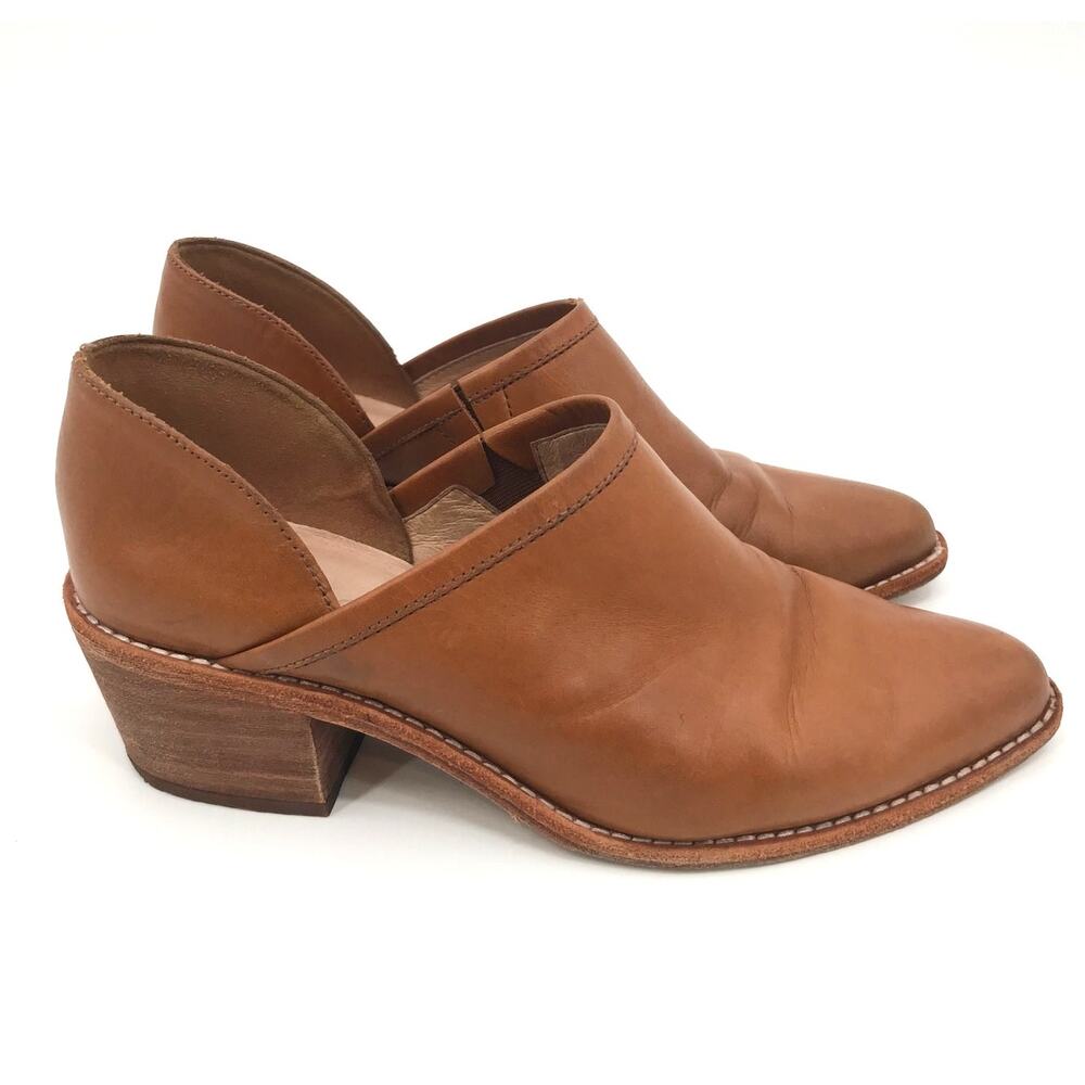 Madewell Brady Tan Low Cut Leather Bootie Size 7